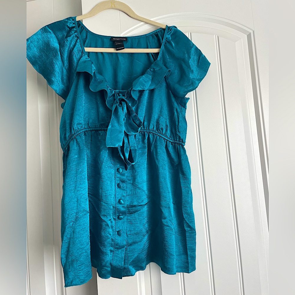PERSEPTION Teal Top Size Large